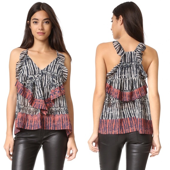 IRO Kaprine Chiffon Tank Top NWT Sz 6/M 38 - Picture 4 of 10